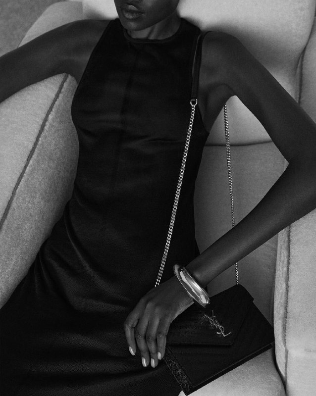 Saint Laurent Cassandre envelope chain wallet